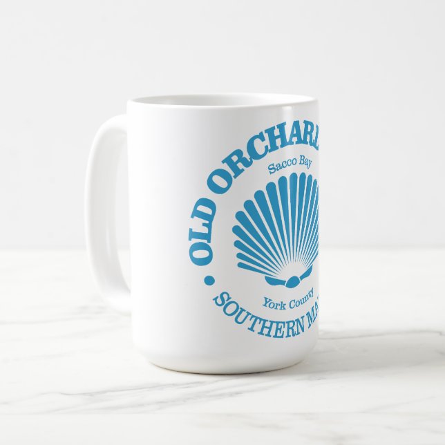 Old Orchard Beach (Muschel) Kaffeetasse (Vorderseite Links)