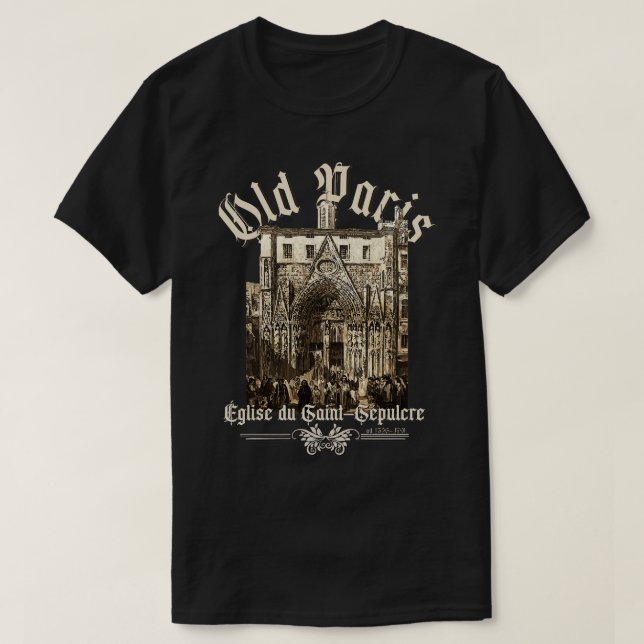 Old Paris glise du Saint T-Shirt (Design vorne)