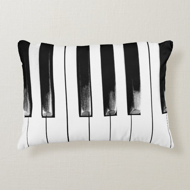 Old Piano Keys Funny Cool Dekokissen (Vorderseite)