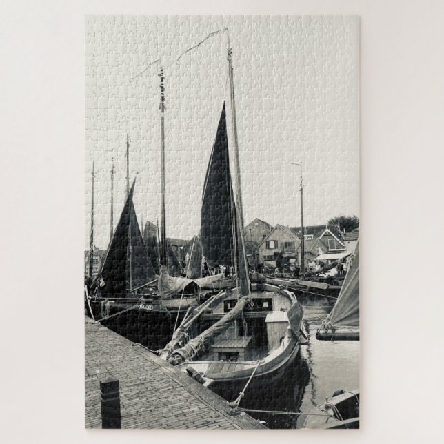 Old picture Harbor boat  (Vertikal)
