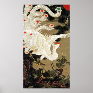 Old Pine Tree und White Phoenix von Ito Jakuchu Poster