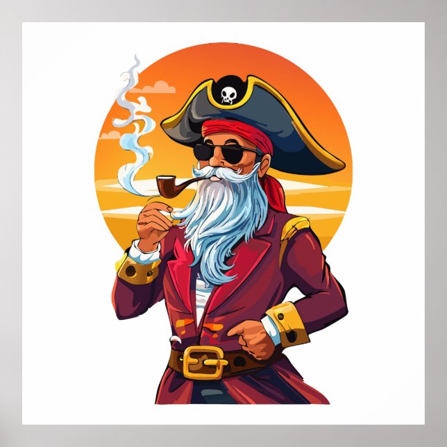 Old pirate captain poster (Vorne)