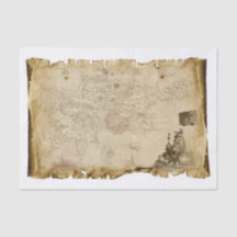 Old Pirate Map Skeletts Skelettfahne Flag Decoupag