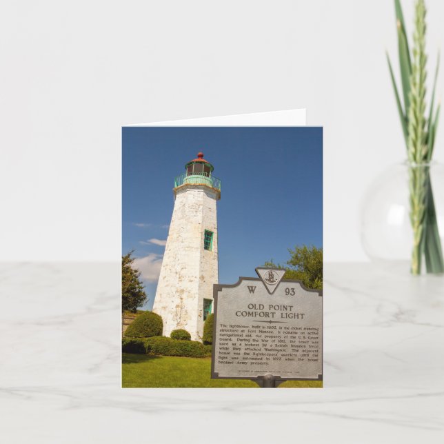Old Point Comfort Lighthouse Karte (Vorderseite)