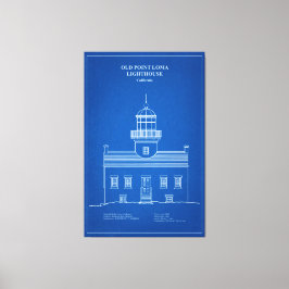 Old Point Loma Lighthouse - Kalifornien - AD Leinwanddruck