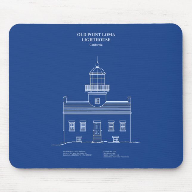 Old Point Loma Lighthouse - Kalifornien - AD Mousepad (Vorne)