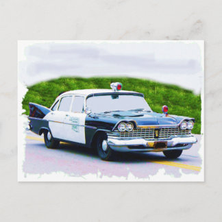 Old_police_car Plymouth Postkarte