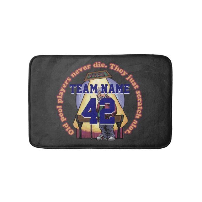 Old Pool Player Badematte (Vorderseite)