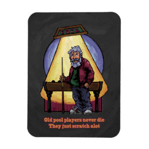 Old Pool Player Magnet