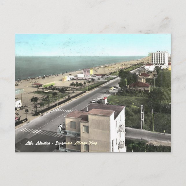 Old Postcard - Alba Adriatica, Abruzzo, Italien Postkarte (Vorderseite)