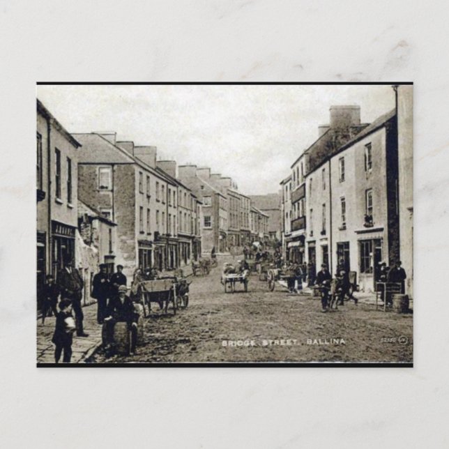 Old Postcard - Ballina, Co Mayo, Irland Postkarte (Vorderseite)