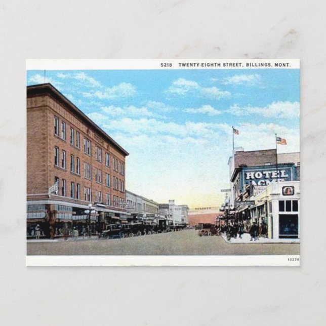 Old Postcard - Billings, Montana, USA Postkarte (Vorderseite)