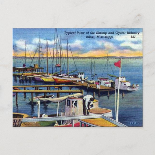 Old Postcard - Biloxi, Mississippi, USA Postkarte (Vorderseite)