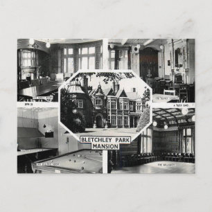 Old Postcard - Bletchley Park Mansion Postkarte