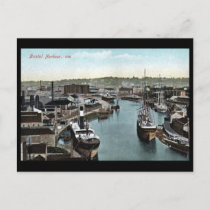Old Postcard - Bristol Harbor, England Postkarte