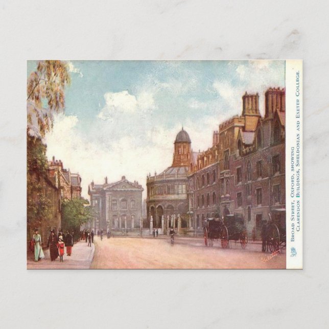 Old Postcard - Broad Street, Oxford Postkarte (Vorderseite)