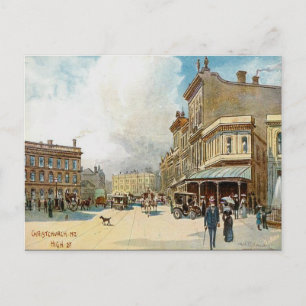Old Postcard - Christchurch, Neuseeland Postkarte