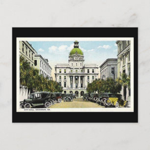 Old Postcard, City Hall, Savannah, Georgia Postkarte