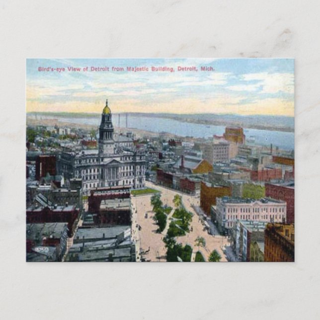 Old Postcard - Detroit, Michigan, USA Postkarte (Vorderseite)