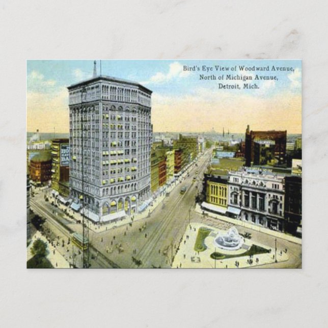 Old Postcard - Detroit, Michigan, USA Postkarte (Vorderseite)