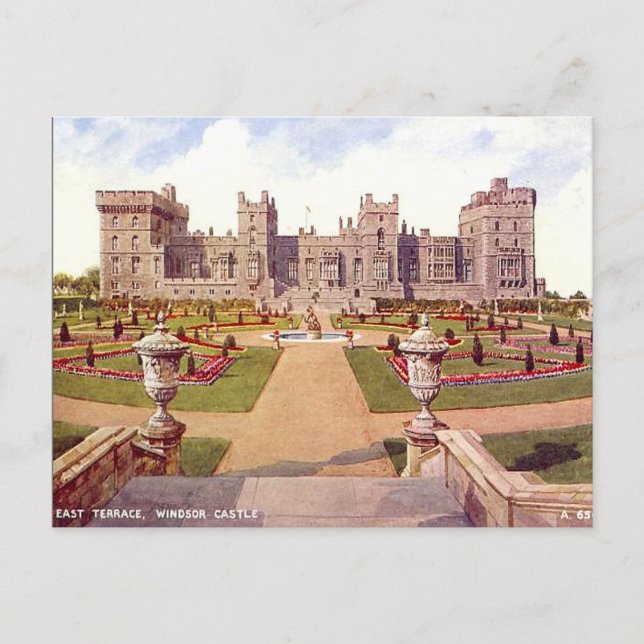Old Postcard - East Terrace, Windsor Castle Postkarte (Vorderseite)