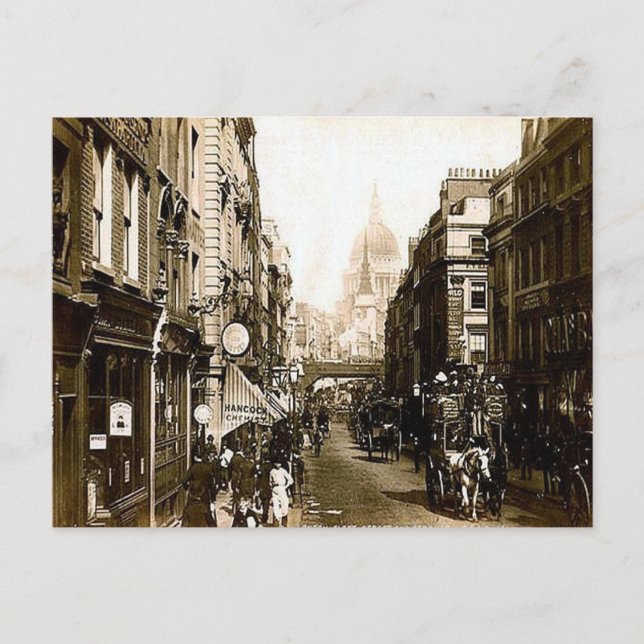Old Postcard - Fleet Street, London Postkarte (Vorderseite)