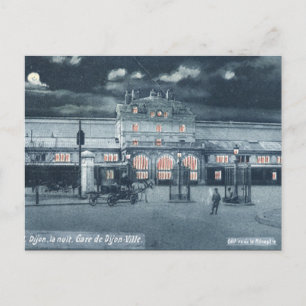 Old Postcard - Gare Dijon-Ville, Dijon, Frankreich Postkarte