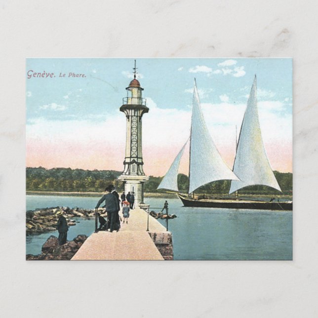 Old Postcard - Genf, Schweiz Postkarte (Vorderseite)