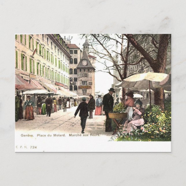 Old Postcard - Genf, Schweiz Postkarte (Vorderseite)
