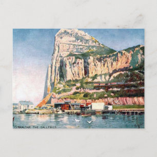 Old Postcard - Gibraltar - The Galleries Postkarte