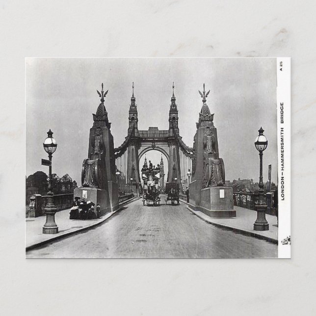 Old Postcard - Hammersmith Bridge, London Postkarte (Vorderseite)