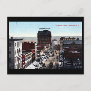 Old Postcard - Hastings Street, Vancouver, BC Postkarte