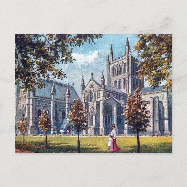 Old Postcard - Hereford Cathedral Postkarte (Vorderseite)