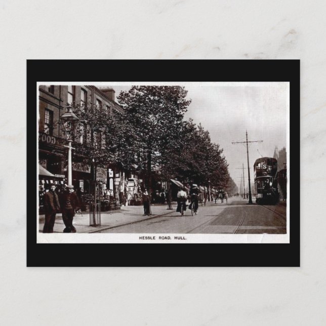 Old Postcard - Hessle Rd, Hull, Yorkshire Postkarte (Vorderseite)