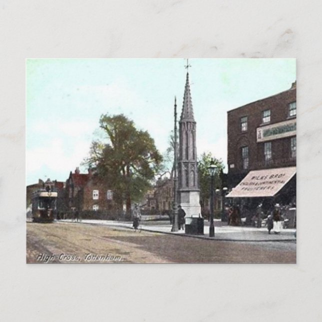Old Postcard - High Cross, Tottenham, London Postkarte (Vorderseite)