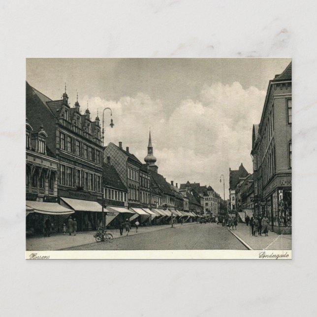 Old Postcard - Horsens, Dänemark Postkarte (Vorderseite)