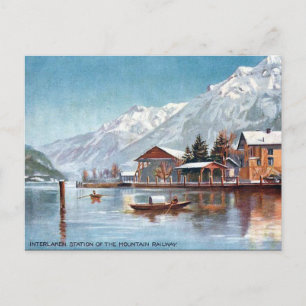 Old Postcard - Interlaken, Schweiz Postkarte