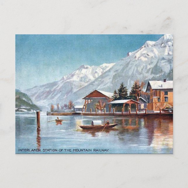 Old Postcard - Interlaken, Schweiz Postkarte (Vorderseite)