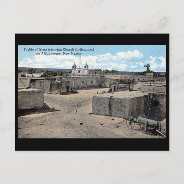 Old Postcard - Isleta, New Mexico, USA Postkarte (Vorderseite)