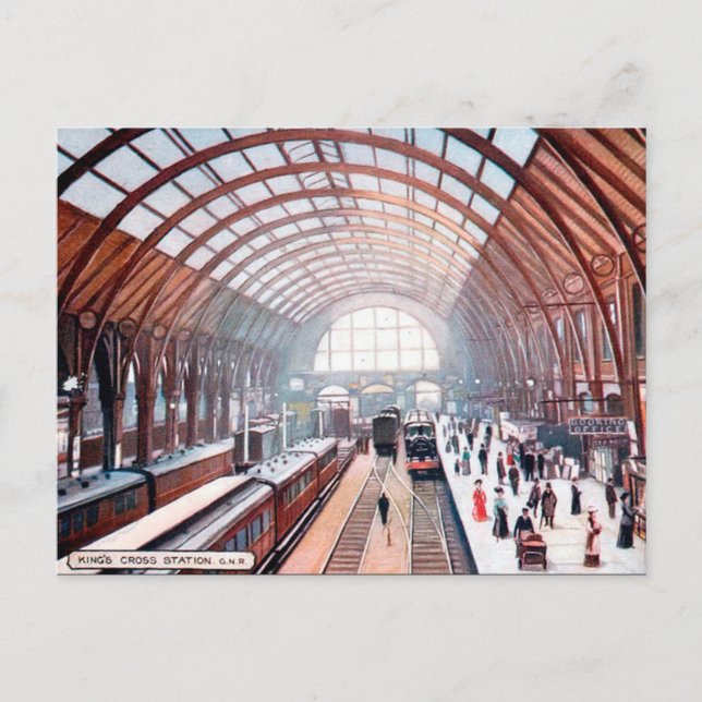 Old Postcard - King's Cross Station, London Postkarte (Vorderseite)