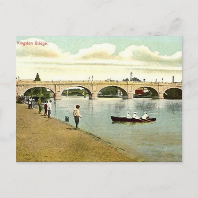 Old Postcard - Kingston Bridge, London Postkarte (Vorderseite)