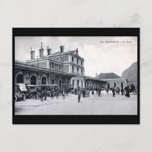 Old Postcard - La Gare, Grenoble, Frankreich Postkarte