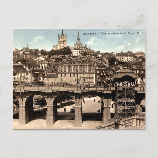 Old Postcard - Lausanne, Switzerland Postkarte (Vorderseite)