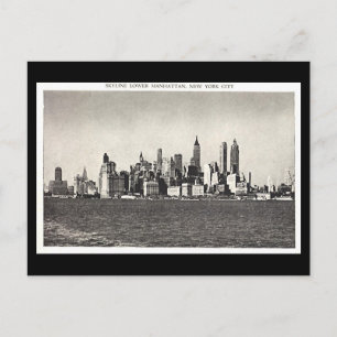 Old Postcard - Lower Manhattan Skyline Postkarte