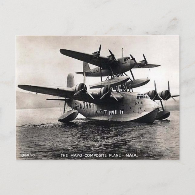 Old Postcard - Mayo "Maia" Composite Flugzeug Postkarte (Vorderseite)