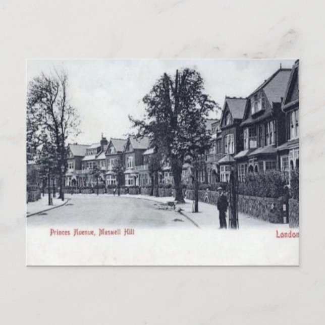 Old Postcard - Muswell Hill, London Postkarte (Vorderseite)