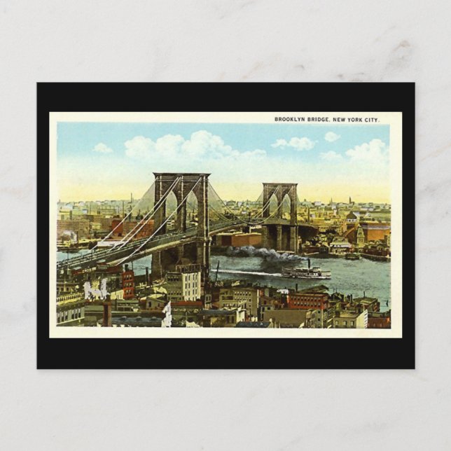 Old Postcard - New York City, Brooklyn Bridge Postkarte (Vorderseite)