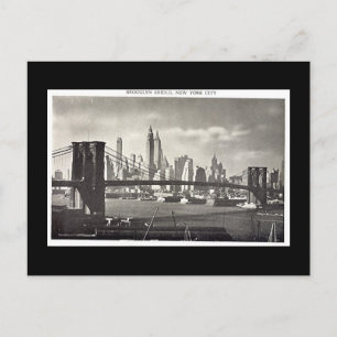 Old Postcard, New York City, Brooklyn Bridge Postkarte