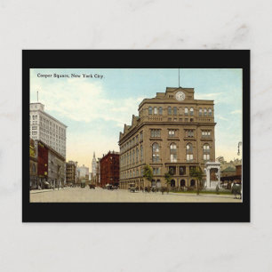Old Postcard, New York City, Cooper Square Postkarte