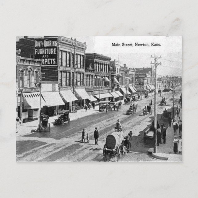 Old Postcard - Newton, Kansas Postkarte (Vorderseite)
